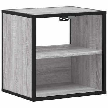 vidaXL Επίτοιχα κομοδίνα 2 τεμ. Γκρι Sonoma 40x31x39,5cm