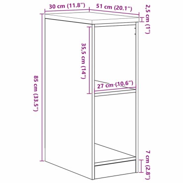 vidaXL ντουλάπι αποθήκευσης γκαράζ 30x51x85 εκ μασίφ ξύλο πεύκο