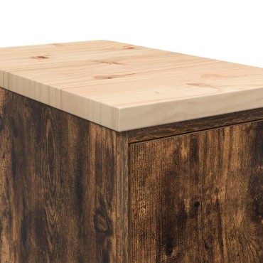 vidaXL ντουλάπι αποθήκευσης γκαράζ 30x51x85 εκ μασίφ ξύλο πεύκο