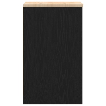 vidaXL ντουλάπι αποθήκευσης γκαράζ μαύρο 40x51x85 εκ μασίφ ξύλο πεύκο