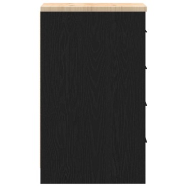 vidaXL ντουλάπι αποθήκευσης γκαράζ μαύρο 30x51x85 εκ μασίφ ξύλο πεύκο