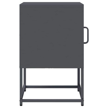 vidaXL Κομοδίνο Ανθρακί 36x39x60,5cm από χάλυβα ψυχρής έλασης 1 τεμ.