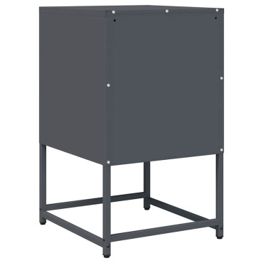 vidaXL Κομοδίνο Ανθρακί 36x39x60,5cm από χάλυβα ψυχρής έλασης 1 τεμ.