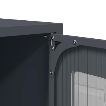 vidaXL Κομοδίνο Ανθρακί 36x39x60,5cm από χάλυβα ψυχρής έλασης 1 τεμ.