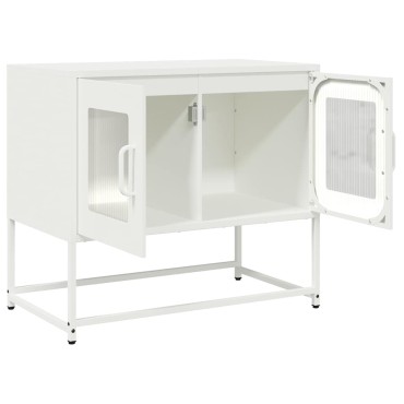 ντουλάπι τηλεόρασης vidaXL Λευκό 68x39x60,5cm από χάλυβα ψυχρής έλασης