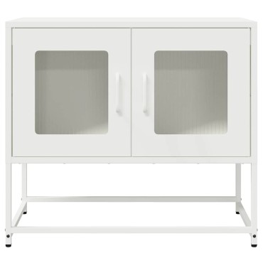 ντουλάπι τηλεόρασης vidaXL Λευκό 68x39x60,5cm από χάλυβα ψυχρής έλασης