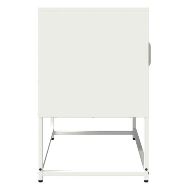 ντουλάπι τηλεόρασης vidaXL Λευκό 68x39x60,5cm από χάλυβα ψυχρής έλασης