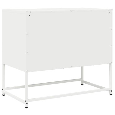 ντουλάπι τηλεόρασης vidaXL Λευκό 68x39x60,5cm από χάλυβα ψυχρής έλασης