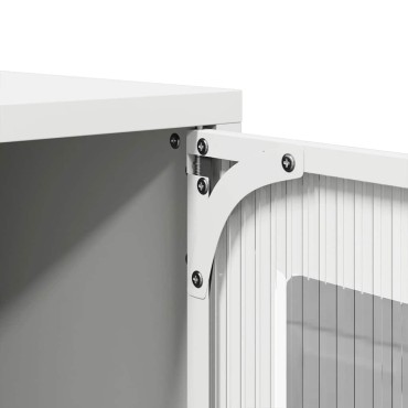 ντουλάπι τηλεόρασης vidaXL Λευκό 68x39x60,5cm από χάλυβα ψυχρής έλασης