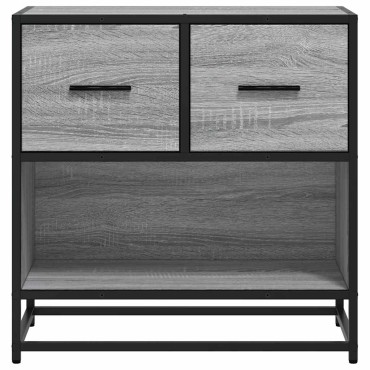 vidaXL Κομοδίνο Γκρι Sonoma 60x31x60cm Κατασκευασμένο ξύλο και μέταλλο 1 τεμ.