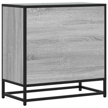 vidaXL Κομοδίνο Γκρι Sonoma 60x31x60cm Κατασκευασμένο ξύλο και μέταλλο 1 τεμ.