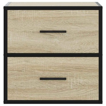 vidaXL Επίτοιχα κομοδίνα 2 τεμ. Sonoma Oak 40x31x39,5cm