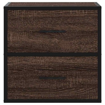 vidaXL Επίτοιχα κομοδίνα 2 τεμ. καφέ δρυς 40x31x39,5cm