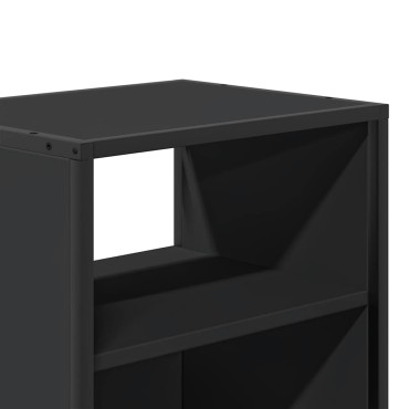 vidaXL Επίτοιχο ντουλάπι κομοδίνου Μαύρο 40x31x39,5cm 1 τεμ.