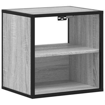 vidaXL Επίτοιχο κομοδίνο Grey Sonoma 40x31x39,5cm 1 τεμ.