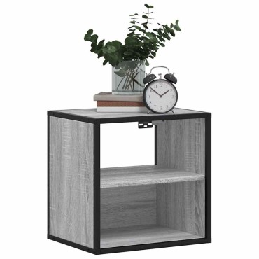 vidaXL Επίτοιχο κομοδίνο Grey Sonoma 40x31x39,5cm 1 τεμ.