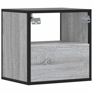 vidaXL Επίτοιχο κομοδίνο Grey Sonoma 40x31x39,5cm 1 τεμ.