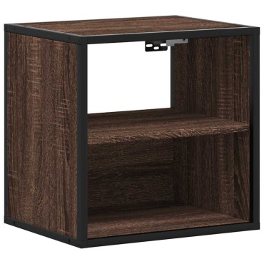 vidaXL Κομοδίνο επίτοιχο ντουλάπι καφέ δρυς 40x31x39,5cm 1 τεμ.