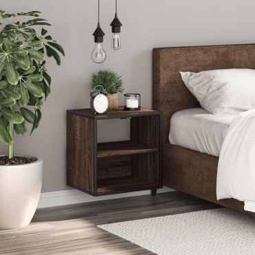 vidaXL Κομοδίνο επίτοιχο ντουλάπι καφέ δρυς 40x31x39,5cm 1 τεμ.