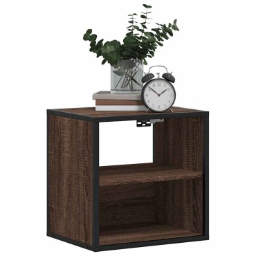 vidaXL Κομοδίνο επίτοιχο ντουλάπι καφέ δρυς 40x31x39,5cm 1 τεμ.