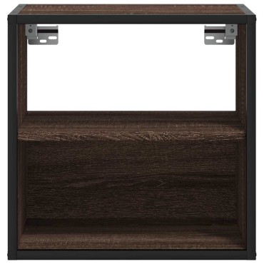 vidaXL Κομοδίνο επίτοιχο ντουλάπι καφέ δρυς 40x31x39,5cm 1 τεμ.