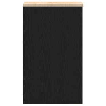 vidaXL ντουλάπι αποθήκευσης γκαράζ μαύρο 30x51x85 εκ μασίφ ξύλο πεύκο