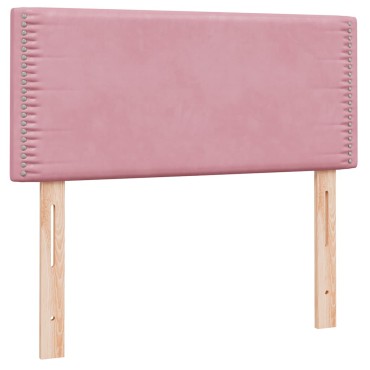 vidaXL Box Spring κρεβάτι με στρώμα ροζ 80x210cm Βελούδινο - Μονό