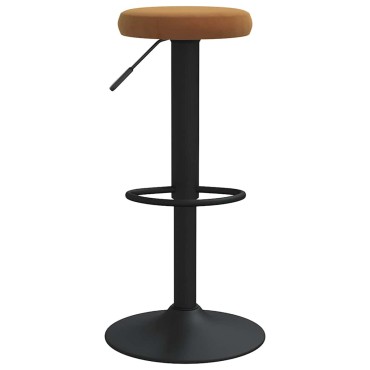 vidaXL Σκαμπό Μπαρ 2 τεμ. Καφέ Βελούδινα 31x(58-78)cm