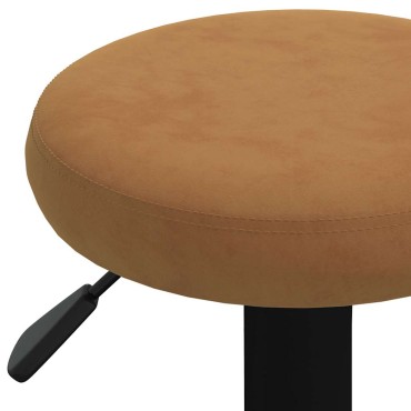 vidaXL Σκαμπό Μπαρ 2 τεμ. Καφέ Βελούδινα 31x(58-78)cm