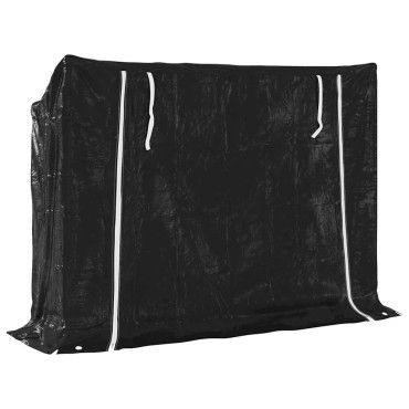 vidaxL Ράφι για καυσόξυλα με κάλυμμα βροχής 151x40,5x110,5 εκ.