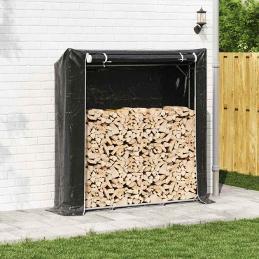 vidaxL Ράφι για καυσόξυλα με κάλυμμα βροχής 200x40x200 εκ.