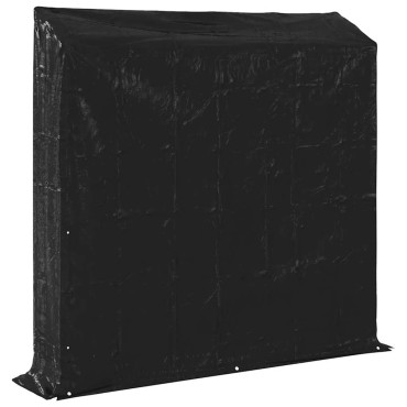 vidaxL Ράφι για καυσόξυλα με κάλυμμα βροχής 200x40x200 εκ.
