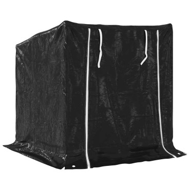 vidaxL Ράφι για καυσόξυλα με κάλυμμα βροχής 101x61x110,5 εκ.