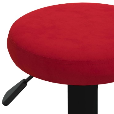 vidaXL Σκαμπό Μπαρ 2 τεμ. Μπορντό Βελούδινα 31x(58-78)cm