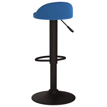 vidaXL Σκαμπό Μπαρ Μπλε Βελούδινο 36x38x(72-94)cm 1 τεμ.