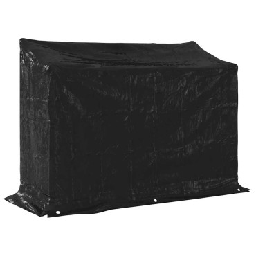 vidaxL Ράφι για καυσόξυλα με κάλυμμα βροχής 151x60,5x110,5 εκ.