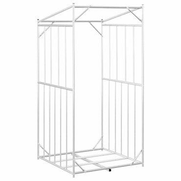 vidaxL Ράφι για καυσόξυλα με κάλυμμα βροχής 100x100x200 εκ.