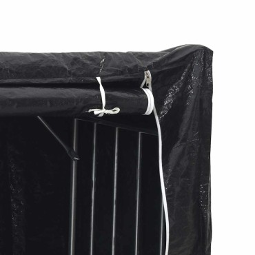 vidaxL Ράφι για καυσόξυλα με κάλυμμα βροχής 100x100x200 εκ.