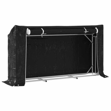 vidaxL Ράφι για καυσόξυλα με κάλυμμα βροχής 200,5x41x110,5 εκ.