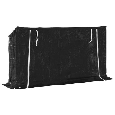 vidaxL Ράφι για καυσόξυλα με κάλυμμα βροχής 200,5x41x110,5 εκ.