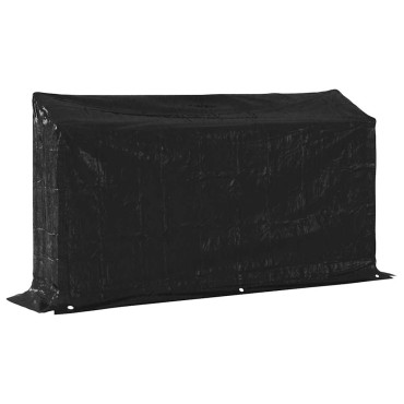 vidaxL Ράφι για καυσόξυλα με κάλυμμα βροχής 200,5x41x110,5 εκ.