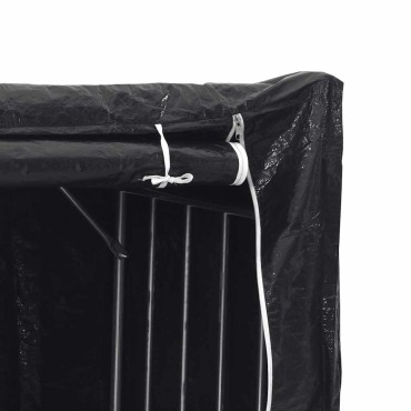 vidaxL Ράφι για καυσόξυλα με κάλυμμα βροχής 100,5x80,5x110,5 εκ.