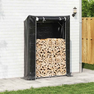 vidaxL Ράφι για καυσόξυλα με κάλυμμα βροχής 150x40x200 εκ.