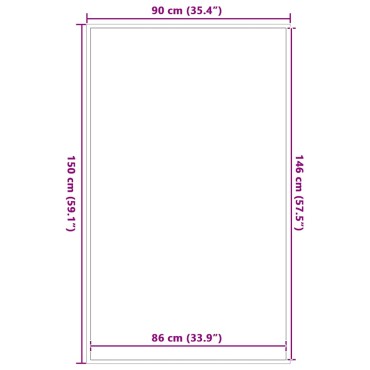 vidaXL Πατάκι Εισόδου Ανθρακί 90 x 150 εκ.