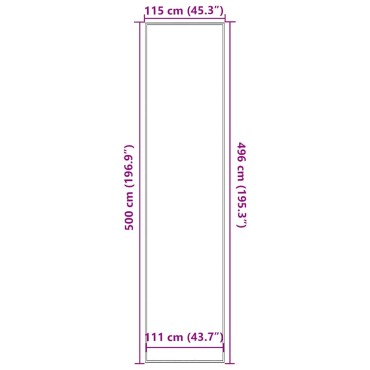 vidaXL Πατάκι Εισόδου Μαύρο 115 x 500 εκ.