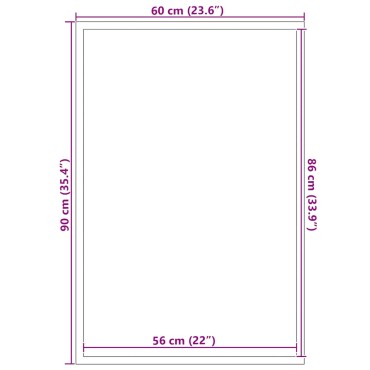 vidaXL Πατάκι Εισόδου Μαύρο 60 x 90 εκ.