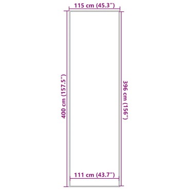 vidaXL Πατάκι Εισόδου Ριγέ Μαύρο και Γκρι 115 x 400 εκ.