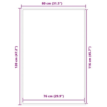 vidaXL Πατάκι Εισόδου Ανθρακί 80 x 120 εκ.