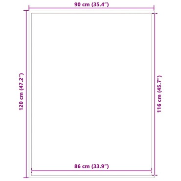 vidaXL Πατάκι Εισόδου Μπλε 90 x 120 εκ.