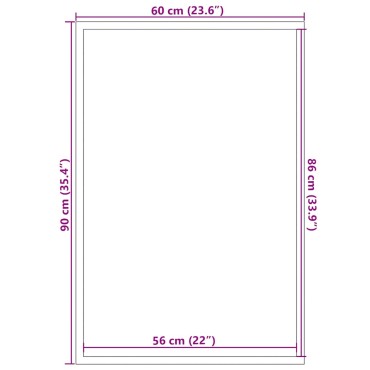 vidaXL Πατάκι Εισόδου Γκρι 60 x 90 εκ.